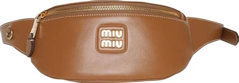 miu miu belt bag 2018|Caramel Leather Belt Bag .